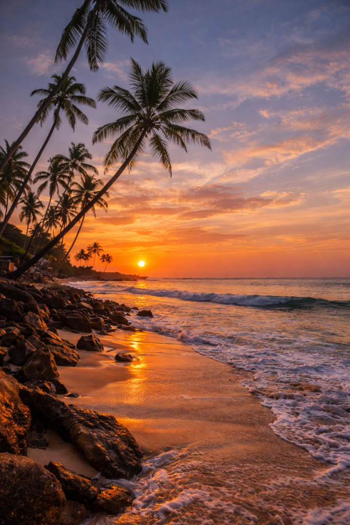 Sunset in Dalawella Beach